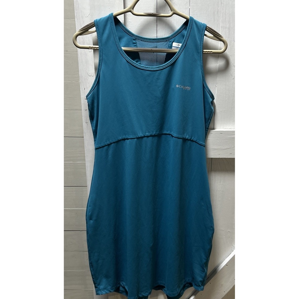 Columbia PFG Women's Size M Tank Dress Teal Back Mesh Vent